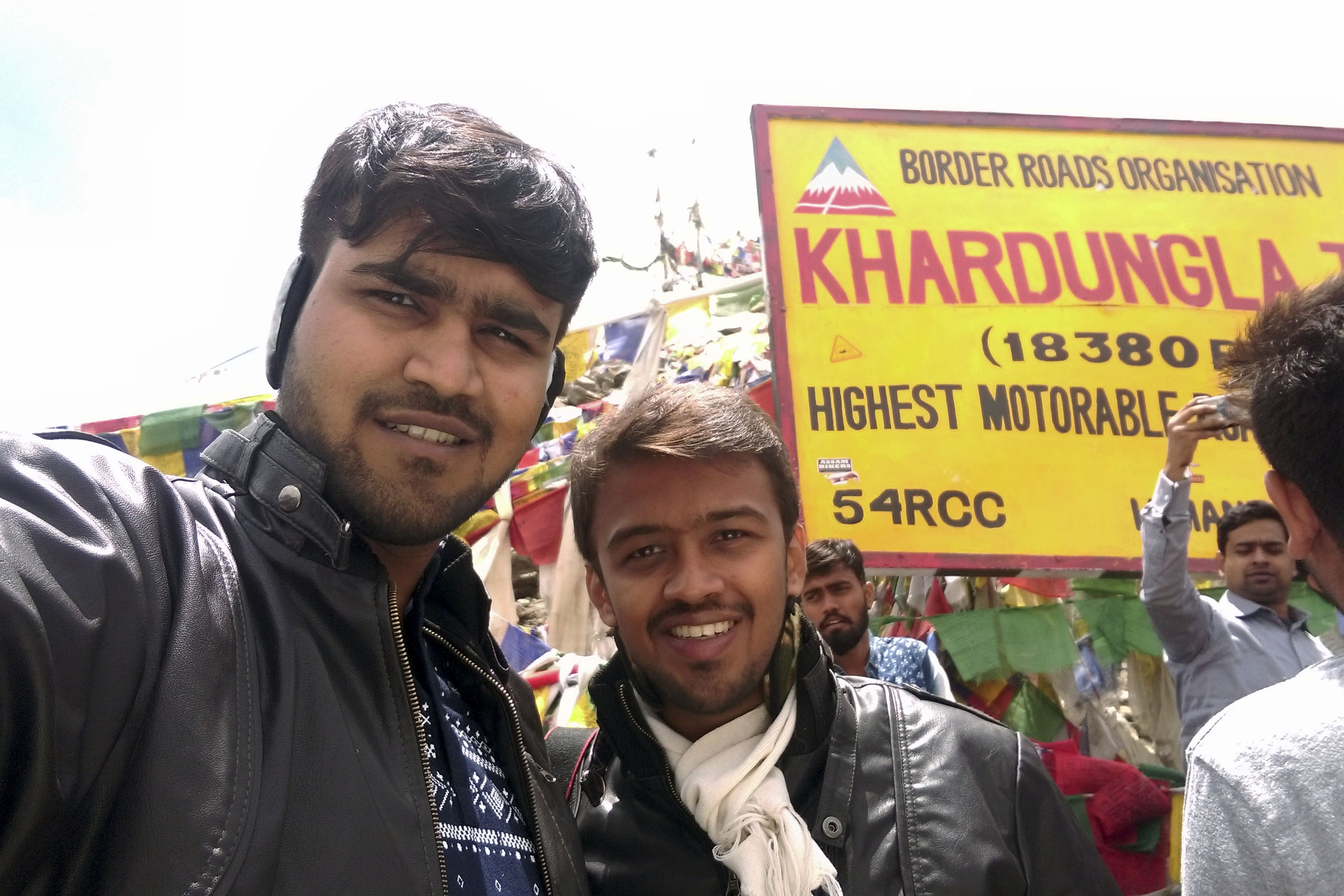 Selfie at Khardungla Pass, Highest Motorable Road