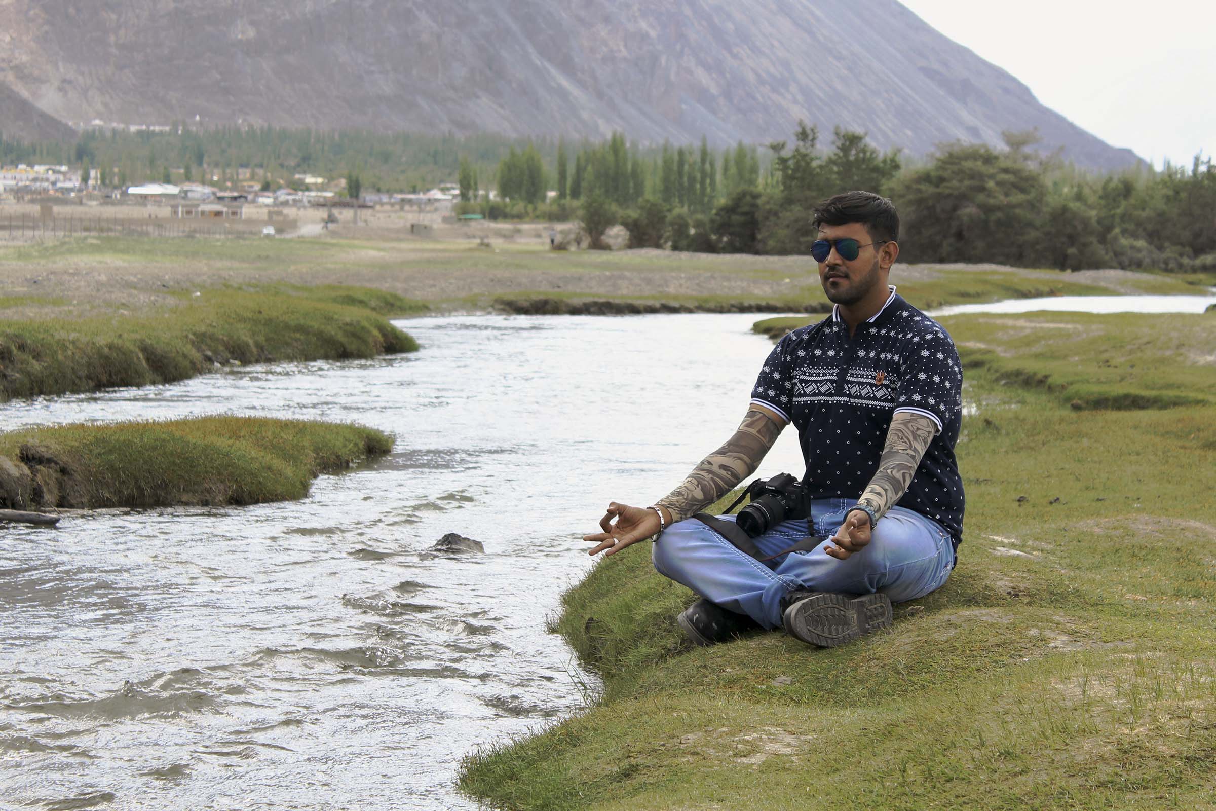 Scenic view at Nubra Valley